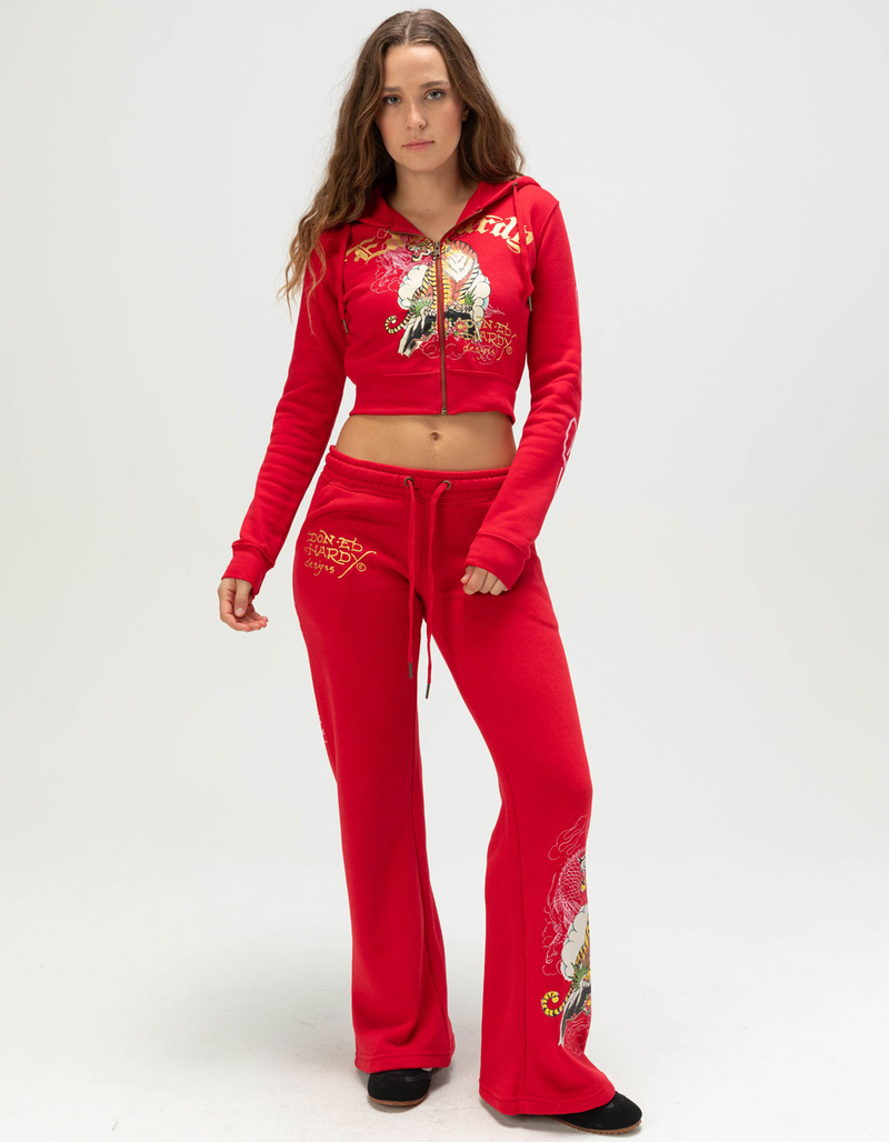 ED HARDY Tiger Mountain Womens Zip-Up Hoodie image number 3