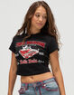 TRUE RELIGION x Bella Doña Crystal Lowrider Womens Baby Tee image number 1