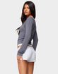 EDIKTED Orella Contrast Layered Long Sleeve Top image number 3