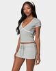 EDIKTED Alicia Contrast V-Neck Top image number 3