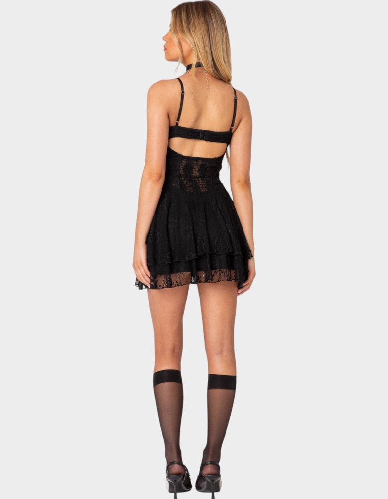 EDIKTED Lyla Lace Corset Mini Dress image number 3