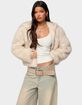 EDIKTED Beyonca Hooded Faux Fur Jacket image number 1