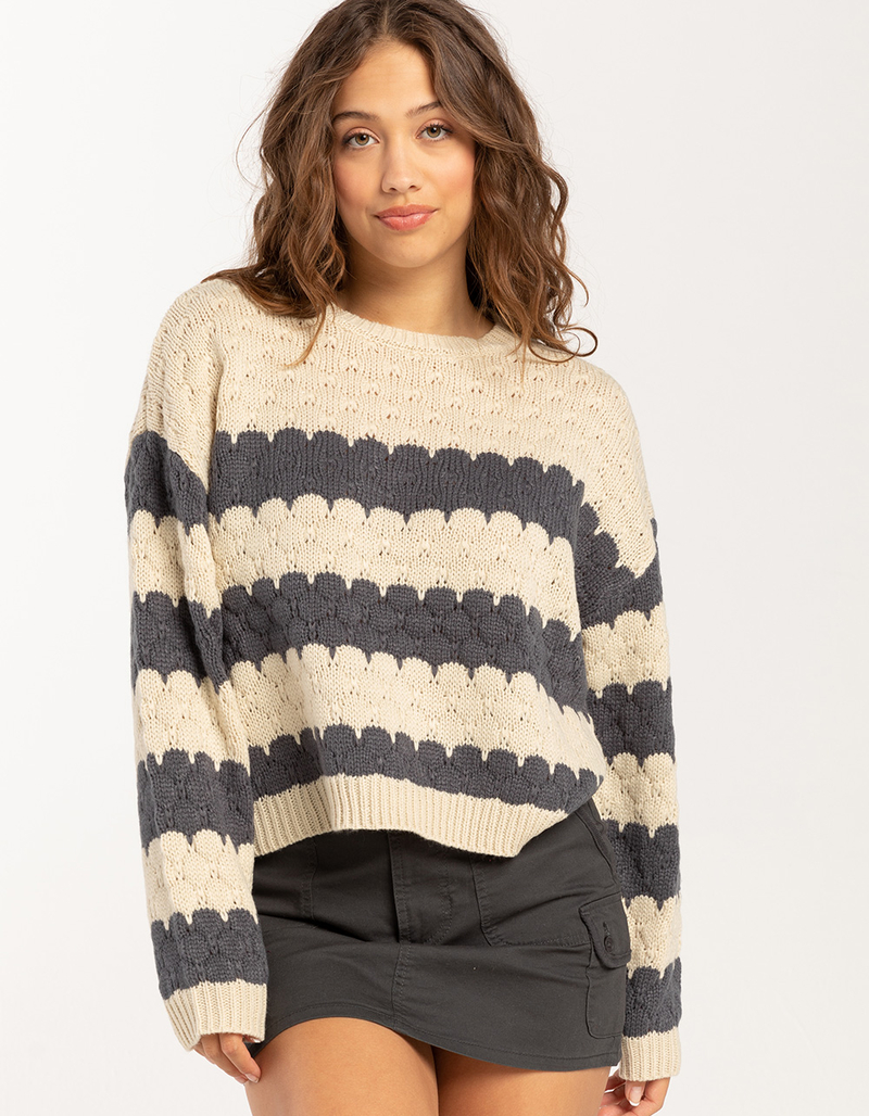 RSQ Womens Bubble Stripe Pullover Sweater image number 0