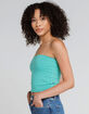 DESTINED Womens Teal Green Tube Top image number 2