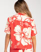 DUVIN Trouble In Paradise Womens Crop Button Up Shirt image number 5