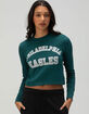 PHILADELPHIA EAGLES Womens Long Sleeve Baby Tee image number 1