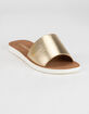 SODA Comfort Womens Gold Slide Sandals image number 1