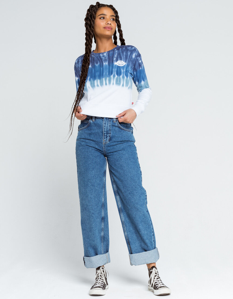 DICKIES Dip Dye Womens Crop Crew Sweatshirt image number 3