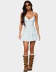 EDIKTED Tiered Ruffle Striped Mini Dress image number 5