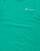 CHAMPION Embroidered Script Logo Green Mens T-Shirt image number 2