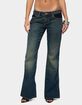 EDIKTED Tatem Lacey Low Rise Flared Jeans image number 1