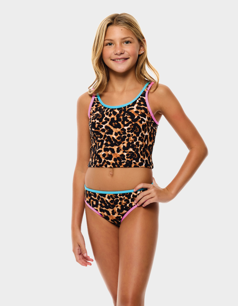 BEACH LINGO Animal Tankini Girls Bikini Set image number 1
