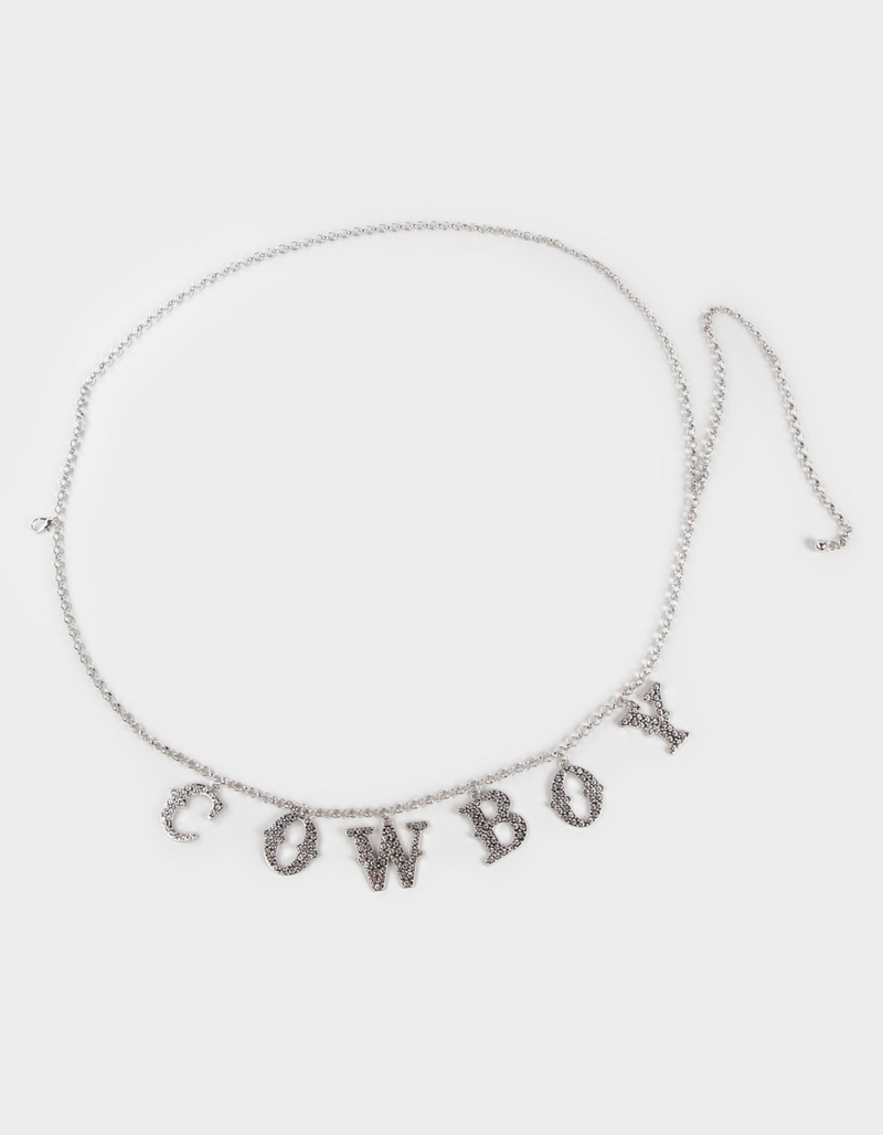 Rhinestone Cowboy Womens Chain Belt image number 0