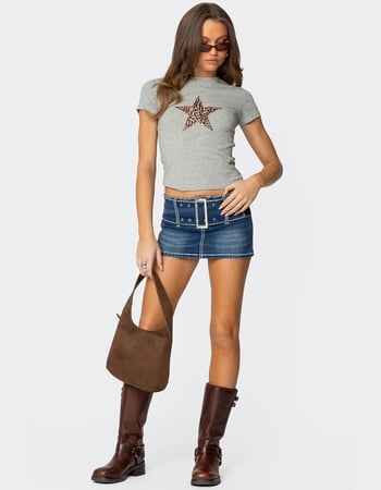 EDIKTED Payson Wide Belted Mini Skort Alternative Image