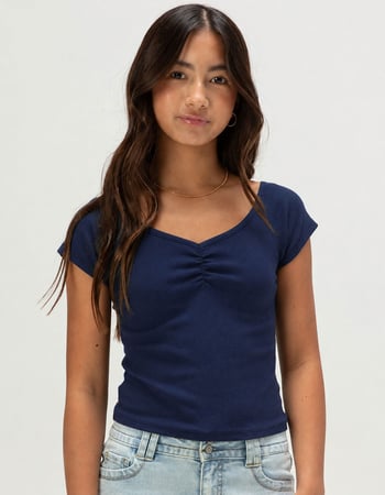 FULL TILT Essentials Girls Cinch Tee Primary Image
