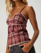 DICKIES Plaid Womens Cami image number 5