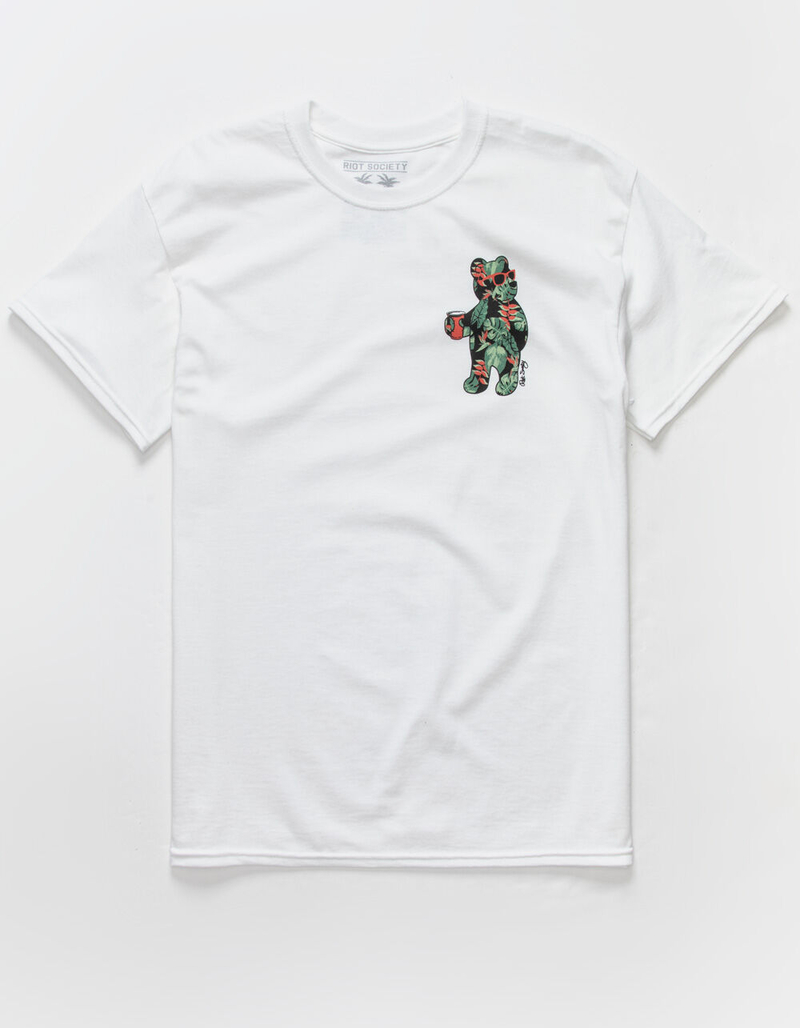 RIOT SOCIETY Bird Of Paradise Bear Mens T-Shirt image number 0