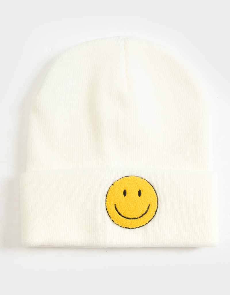 DAVID AND YOUNG Chenille Happy Face Womens Beanie image number 0