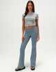 HEART & HIPS Womens Contrast Crewneck Tee image number 2