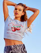 FULL TILT Fresh Cherries Womens Baby Tee image number 1