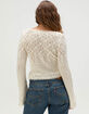 WEST OF MELROSE Open Knit Womens Sweater image number 3