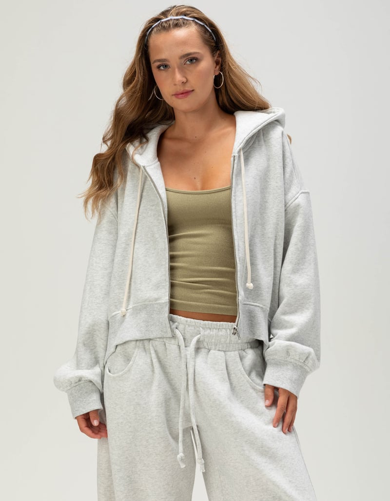 BDG Urban Outfitters Hoxton Womens Crop Zip-Up Hoodie image number 4
