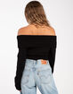 COTTON CANDY LA Off The Shoulder Womens Sweater image number 4