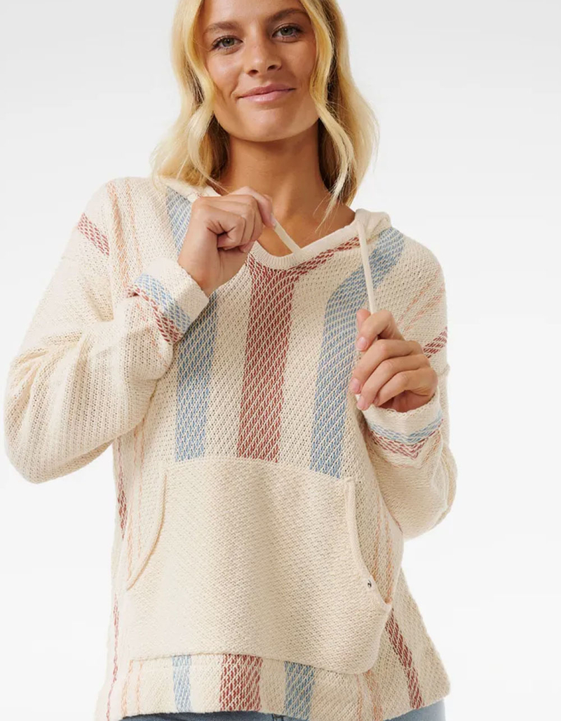 RIP CURL High Tide Womens Stripe Poncho Hoodie image number 1