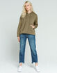 FREE PEOPLE Work It Out Womens Army Hoodie image number 4