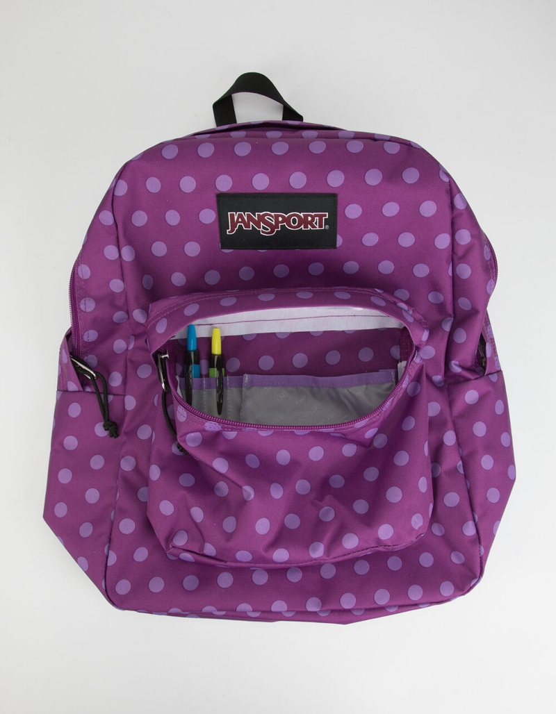 JANSPORT Black Label SuperBreak Purple Plum Polka Dot Backpack image number 4