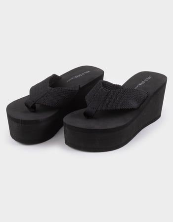 WILD DIVA Heat Womens Platform Wedge Flip Flops Alternative Image