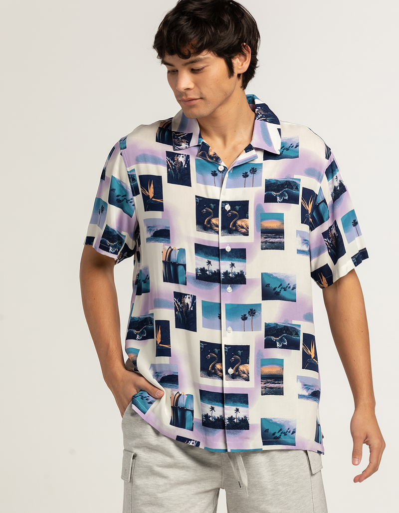 RSQ Mens Photo Reel Button Up Shirt image number 0