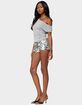 EDIKTED Holly Glitter Off Shoulder Top image number 4