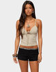 EDIKTED Zanna Keyhole Tie Front Tank Top image number 1