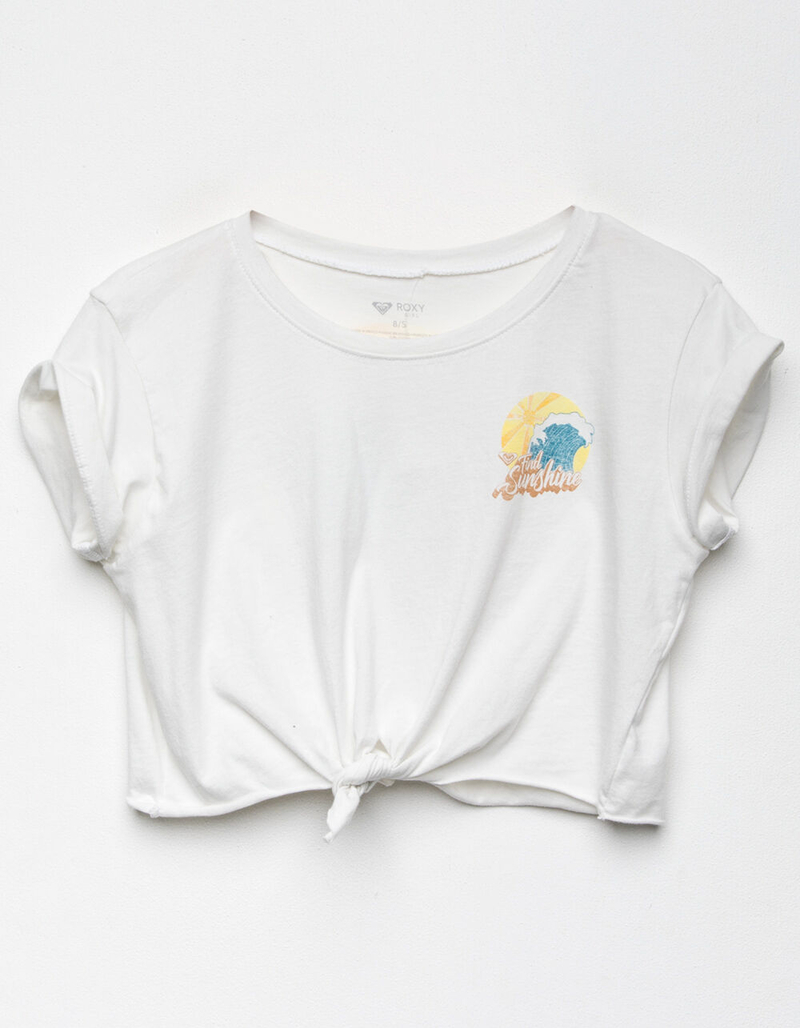 ROXY Catching Waves Girls Tie Front Tee image number 1