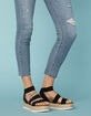 STEVE MADDEN Kimmie Black Flatform Espadrille Sandals image number 1