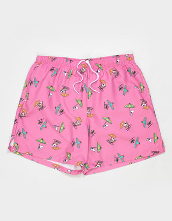 PEANUTS Snoopy Summer Mens Swim Trunks Alternative Image