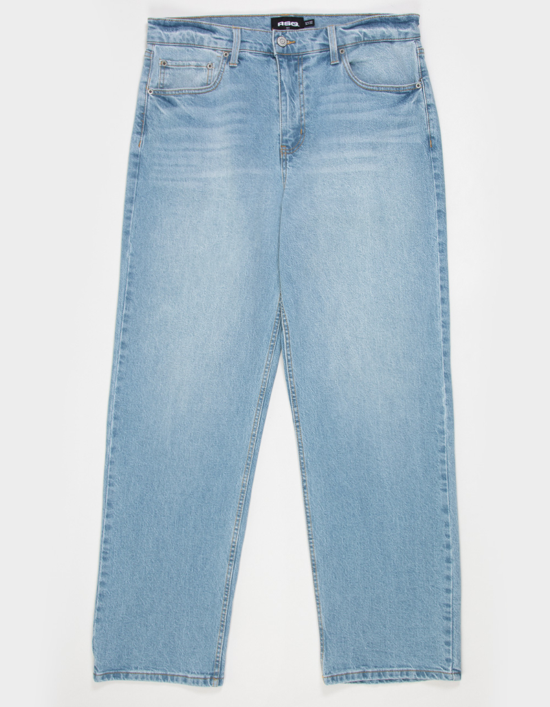 RSQ Mens Loose Light Wash Jeans image number 4