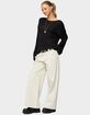 EDIKTED Petite Cory Striped Low Rise Jeans image number 4