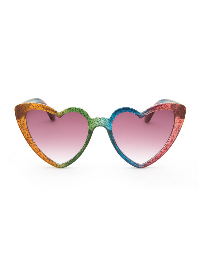 FULL TILT Sadie Girls Heart Sunglasses image number 1