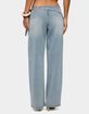 EDIKTED Button Foldover Low Rise Baggy Jeans image number 3