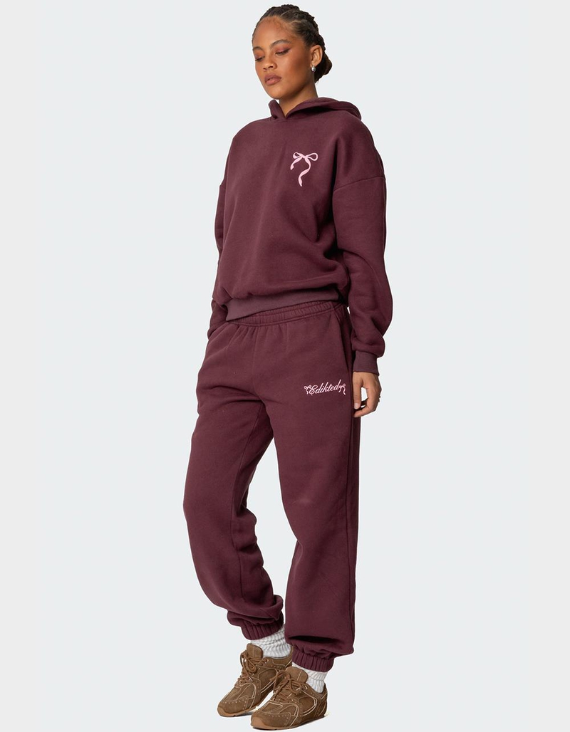 EDIKTED Sasha Bow Detail Sweatpants image number 3