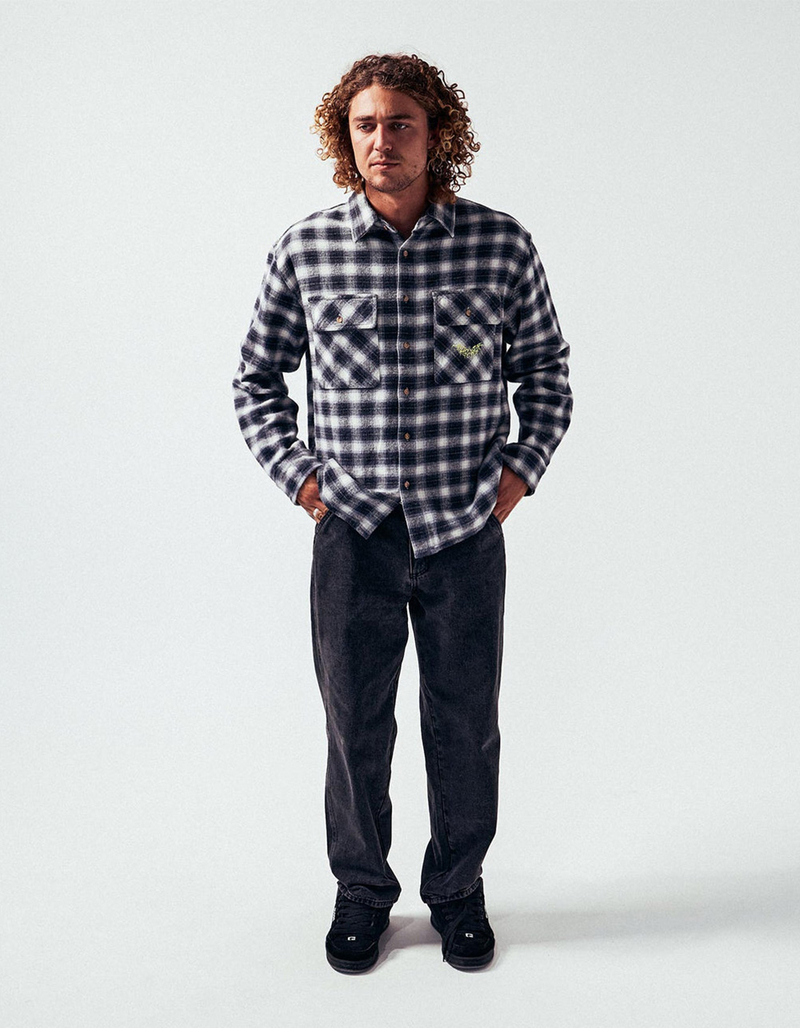 FORMER Manners Plaid Mens Button Up Shirt image number 4
