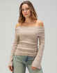 ONLY Jay Off The Shoulder Womens Long Sleeve Top image number 1