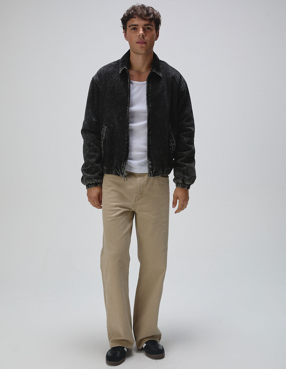 RSQ Mens Washed Cropped Denim Jacket - BLACK | Tillys