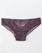 FULL TILT Flower Lace Purple Bikini Panties image number 1