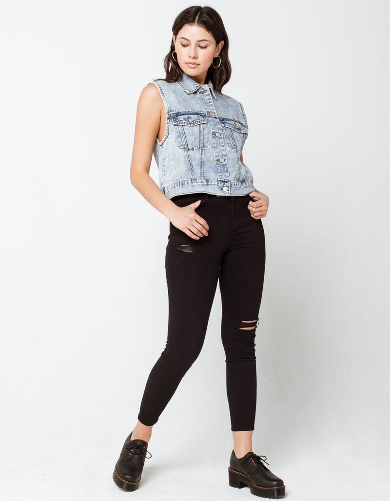 CI SONO Oversized Womens Denim Vest image number 3