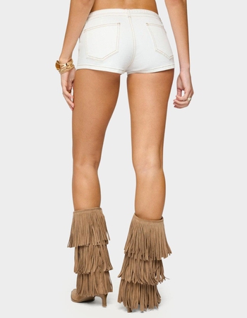 EDIKTED Ciel Low Rise Denim Micro Shorts Alternative Image