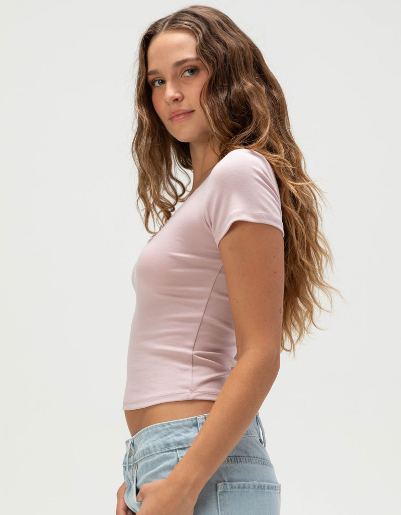 TILLYS Bow Picot Trim Womens Top image number 2