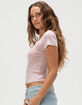 TILLYS Bow Picot Trim Womens Top image number 3
